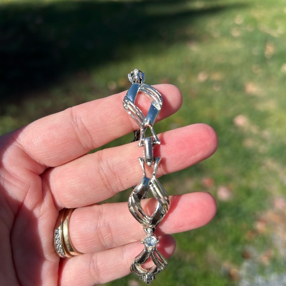 4/$100 CORO Elegant Silver Bracelet with Crystal Accent 7 inches 🥰 - Picture 6 of 8